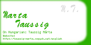 marta taussig business card